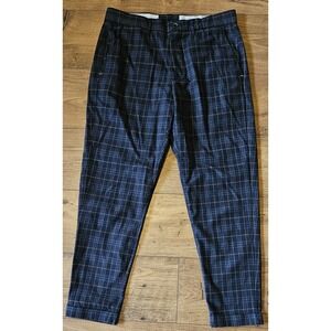 Zara Navy Blue Plaid Chinos for Men or Women